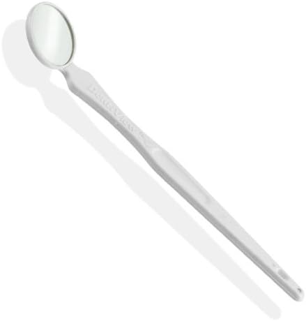 6" Plastic Handle Dental Mirror - Real Glass Mirror - Made in USA