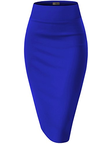 Womens Pencil Skirt for Office Wear KSK43584 1139 COBALTBLU L