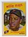 1959 Topps Willie Mays Authentic Vintage Baseball Card Very Good Condition