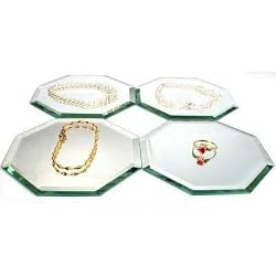 4 Octagon Mirrors Displays Jewelry Counter Showcases 4"