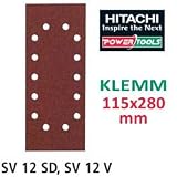 Hitachi SP f. Klemm Schwingschleifer 115x280 K120 Schleifpapier [SV12SD, SV12V passend für Hitachi Geräte]