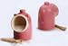 RSVP International Pig-Pnk Pink Salt Pig with Spoon 6-oz.