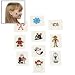 72 Christmas Holiday Glitter Temporary Tattoos