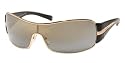 PRADA SPR61IS 5AK4T1 SHINY GOLD GRAY MIRROR GRADIENT GOLD METAL SHEILD SUNGLASSES