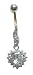 Princess Design NICKEL FREE Barbell Belly Button Ring Heart Cluster