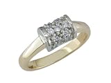 Frieda - size 4.25 14K Gold Bead Setting Diamond Ring - B0002HGY1K