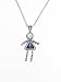 Sterling Silver Girl September Birthstone Necklace with Rolo Chain