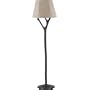 Royce Lighting RLFL5145-99 Sausalito Collection Single Light Indoor/Outdoor Floor Lamp, Natural Linen Fabric Shade, Mocha Tan Finish