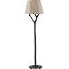 Royce Lighting RLFL5145-99 Sausalito Collection Single Light Indoor/Outdoor Floor Lamp, Natural Linen Fabric Shade, Mocha Tan Finish