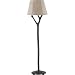 Royce Lighting RLFL5145-99 Sausalito Collection Single Light Indoor/Outdoor Floor Lamp, Natural Linen Fabric Shade, Mocha Tan Finish