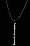 Clarinet Necklace - Pewter - B001JSV420