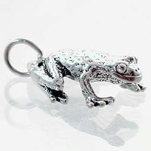 Small Three Dimensional Frog Charm in Sterling Silver, #11530