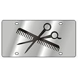 Scissors & Comb License Plate