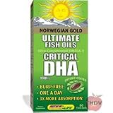 Renew Life - Critical DHA Norwegian Gold Ultimate Fish Oils - 60 Fish Gels
