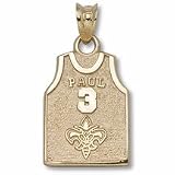 Chris Paul New Orleans Hornets Paul 3 5/8 Jersey Pendant - 10KT Gold Jewelry