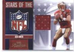 2007 Playoff Prestige Stars of the NFL Materials #1 Alex Smith QB - San Francisco 49ers (Piece of Authentic Game-Worn Jersey ) (Football Cards)