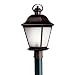 Kichler Lighting 10911OZ Mount Vernon 1-Light Fluorescent Outdoor Post Lantern, Olde Bronze with Etched Seedy Glass
