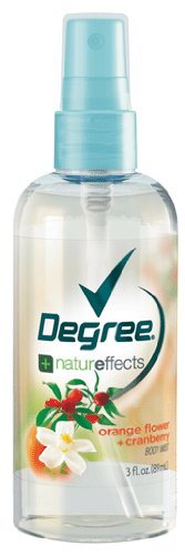good antiperspirant:Degree Women Natureffects Body Mist, Orange Flower & Cranberry, 3-ounce Bottles (Pack of 6)
