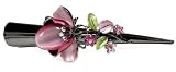 Pink Stone Flower Swarovski Alligator Clip