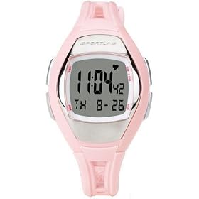Sportline Solo 925W Ladies Heart Rate Monitor + Pedometer Watch (Pink) by 