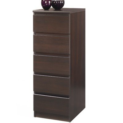 Scottsdale Bedroom Five Drawer Narrow Chest in Coffee