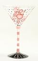 Hand paint Martini Glass -- Poodle