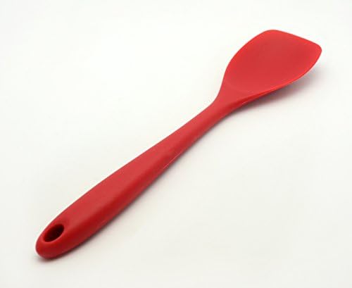 CookEasy's Premium Silicone Spatula- Spoonula with Hygienic Solid Coating - (Cherry Red)