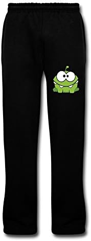 Lioptryu Men's Cut The Rope 2 Om Nom Pants With Pocket M Black