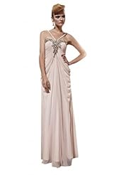 A-line Chiffon/Polyester/Satin Sleeveless Spaghetti Strap Beaded Cocktail Floor Length Homecoming Dress/Pageant Dress/Prom Dress/Party Dress/Wedding Dress 