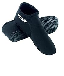 3mm Tilos Short Neoprene Pull on Socks with Traction Sole for All Water Sports, Snorkel boots, snorkeling socks, diving socks, dive socks