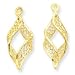 14k Polished Filigree Swirl Earring Jackets title=