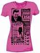 JOHNNY CASH - Fabulous - Hot Pink Extra Long Body Women's / Girls T-shirt (Girlie / Babydoll)