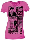 JOHNNY CASH - Fabulous - Hot Pink Extra Long Body Women's / Girls T-shirt (Girlie / Babydoll)