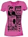 JOHNNY CASH - Fabulous - Hot Pink Extra Long Body Women's / Girls T-shirt (Girlie / Babydoll)