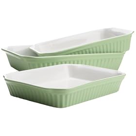 Reco International Rectangular Baking Set of 3, Green