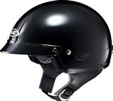 HJC IS-2 BLACK MOTORCYCLE Open-Face-Helmet