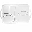 Corelle Coordinates Melamine Rectangular Tray, Simple Lines
