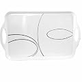 Corelle Coordinates Melamine Rectangular Tray, Simple Lines