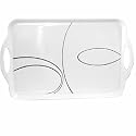 Corelle Coordinates Melamine Rectangular Tray, Simple Lines