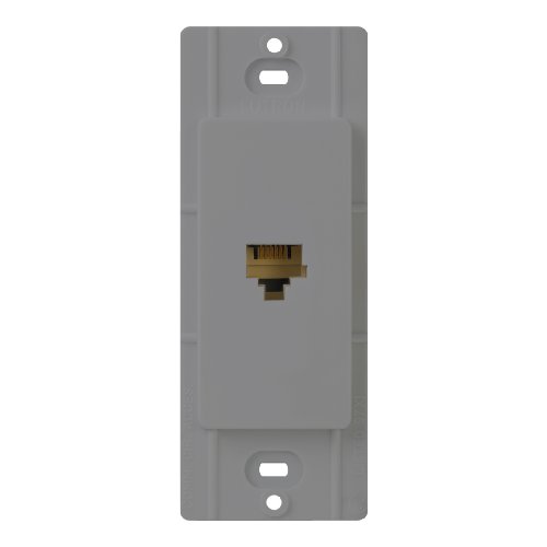 Lutron CA-PJ-GR Claro Telephone Jack, Grey