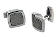 Titanium & Steel Cufflinks with Grid Mesh Center