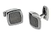 Titanium & Steel Cufflinks with Grid Mesh Center