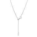14K White Gold Adjustable Cable Chain Necklace