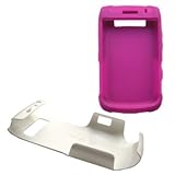 Purple Silicone Case w/ White Hard Cover for RIM BlackBerry Bold 9700