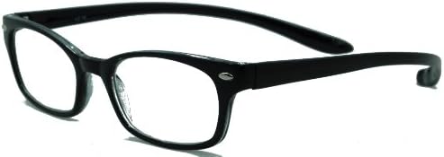 In Style Eyes® Rubber Neckin' II Lightweight Reading Glasses With Convenient Neck Hanging Flexible Frame/black/1.75