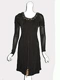 MEGHAN Sarah Silk Rhinestone Dress in Black