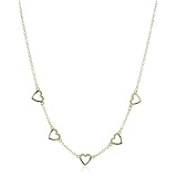 Privileged NYC Gold plated Five Heart Chain Ne