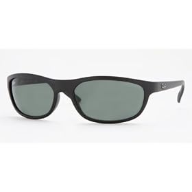 Ray Ban RB4114 601S71 Sunglasses Matte Black Frame With Green Lens Size 62-18-130