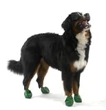 Natural Rubber Dog Boots - Reusable and Disposable Dog Booties (Dog Boots) - Green - X-Large