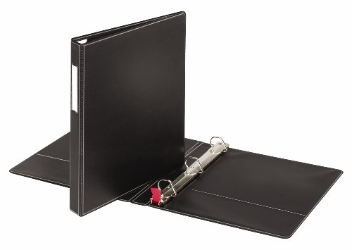 Cardinal 18721 Recycled Easy Open D-Ring Binder W/Label Holder, 1-1/2 Capacity, Black